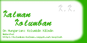 kalman kolumban business card